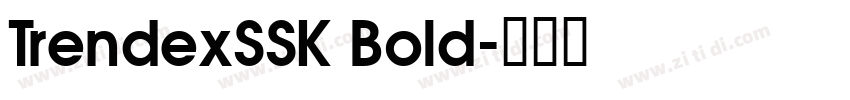 TrendexSSK Bold字体转换